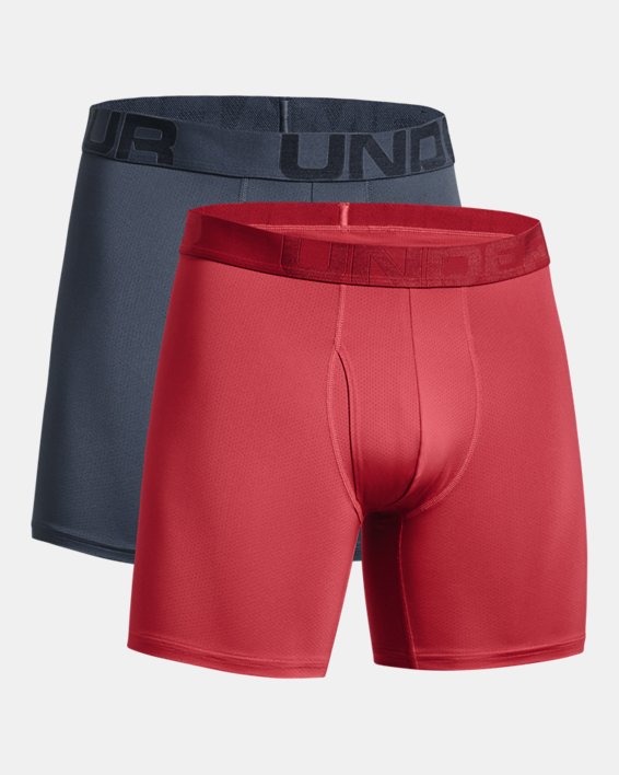 Men's UA Tech™ Mesh 6" Boxerjock® – 2-Pack, Red, pdpMainDesktop image number 2